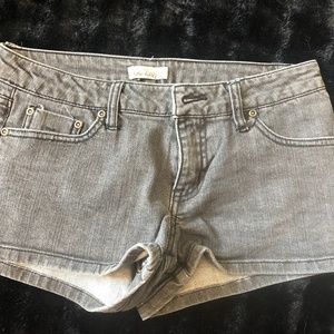 Charcoal Denim Shorts